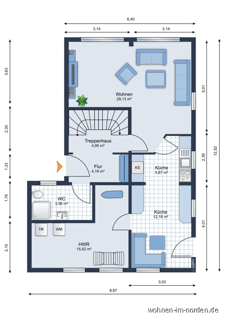 Erdgeschoss Einfamilienhaus Regesbostel