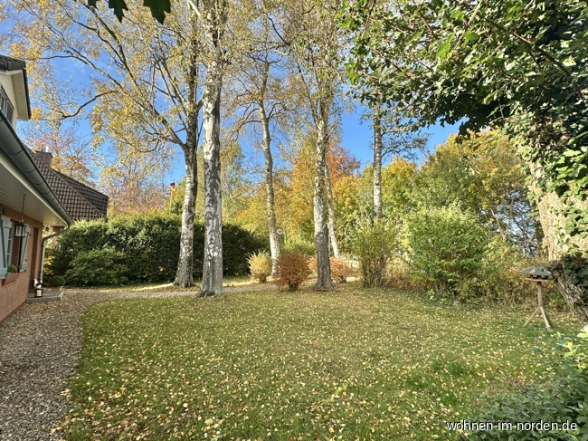 Blick in den nordstlichen Garten Einfamilienhaus Hohwacht