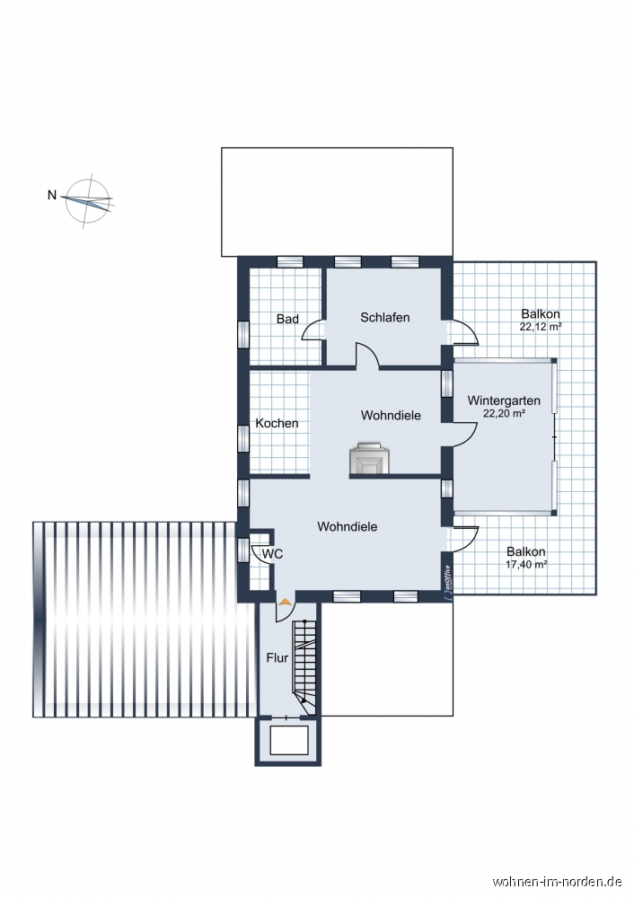Obergeschoss Landhaus Weddelbrook