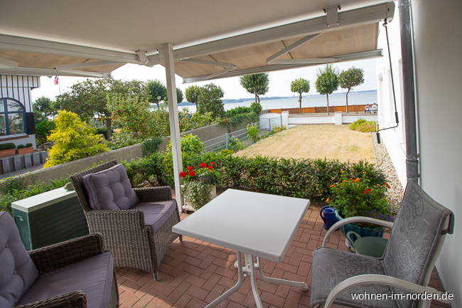 Terrasse zur Seeseite Erdgeschosswohnung Laboe