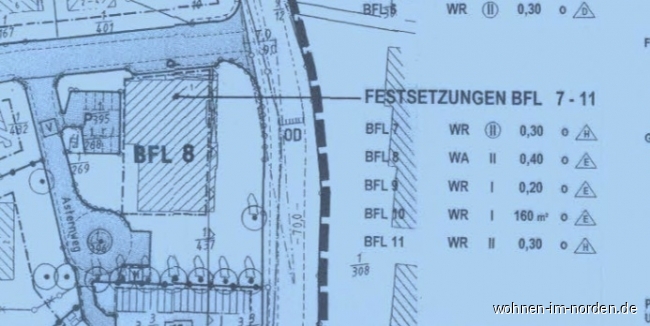 Auszug aus dem Bebauungsplan Westerrade Eckernfrde Wohngrundstck Groes Baugrundstck in Eckernfrde
