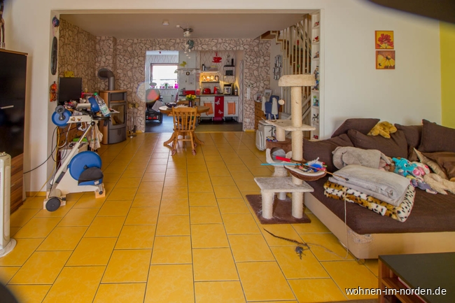 Blick vom Wohnzimmer zur Kche Reihenmittelhaus Kiel