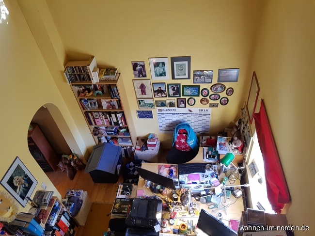 Blick von oben ins Arbeitszimmer Einfamilienhaus Langwedel