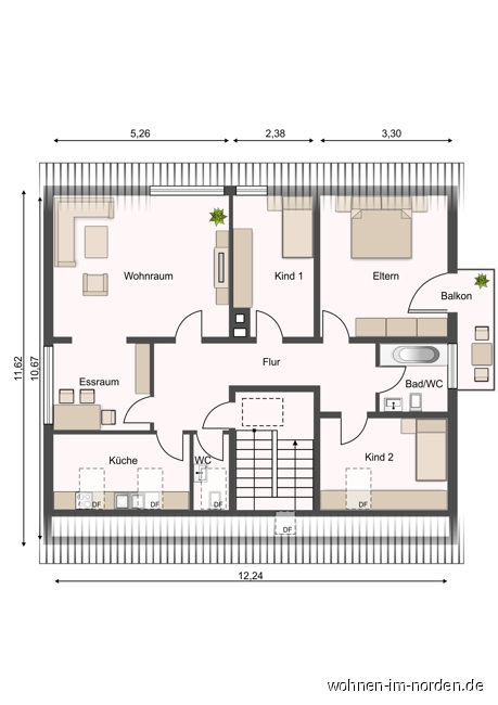 Obergeschoss Zweifamilienhaus Hamburg
