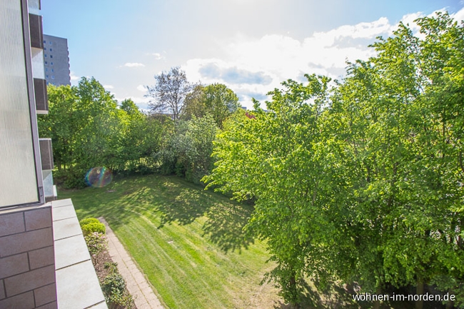 Blick von der Loggia Etagenwohnung Kronshagen
