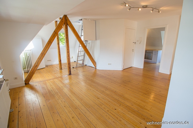 Wohnzimmer Dachgeschosswohnung Hamburg / Lokstedt