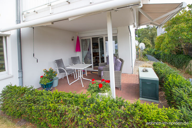 Terrasse zur Seeseite Erdgeschosswohnung Laboe