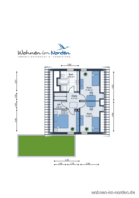 Obergeschoss Einfamilienhaus Rendsburg