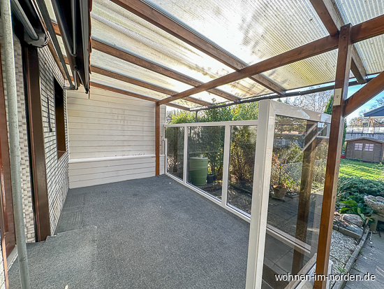 berdachte Terrasse Reihenhaus Kiel / Holtenau