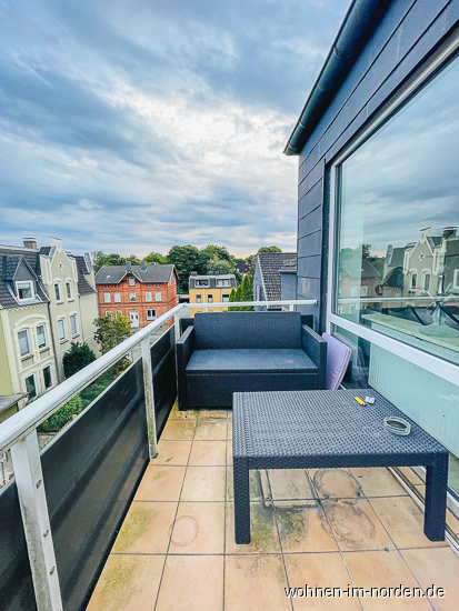 Balkon Dachgeschosswohnung Kiel / Pries