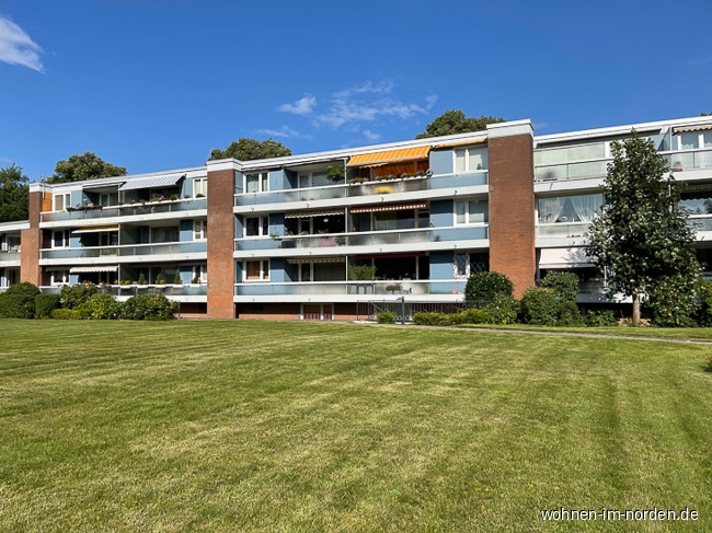 Ansicht vom Garten Maisonettewohnung Hamburg / Schnelsen
