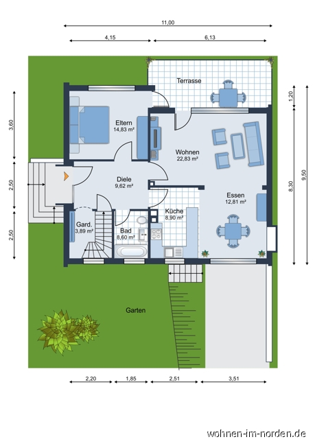 Erdgeschoss Einfamilienhaus Kiel / Elmschenhagen