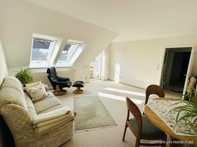 Wohnzimmer Dachgeschosswohnung Bordesholm