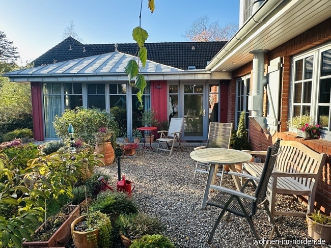 Sitzecke am Haus Einfamilienhaus Hohwacht