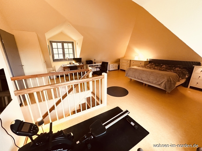 Schlafzimmer Obergeschoss Ferienhaus Hohwacht