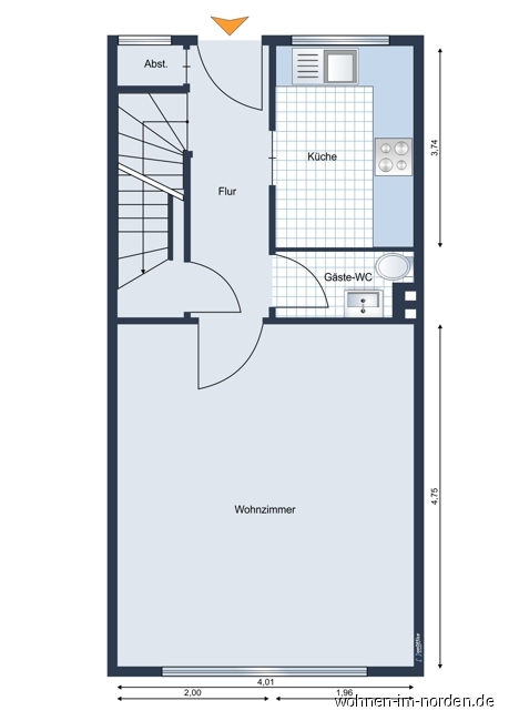 Erdgeschoss Reihenmittelhaus Kiel / Friedrichsort
