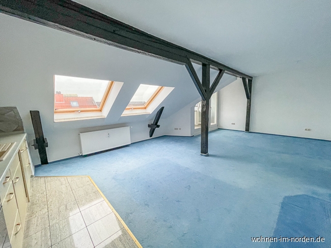 Wohnzimmer Dachgeschosswohnung Kiel