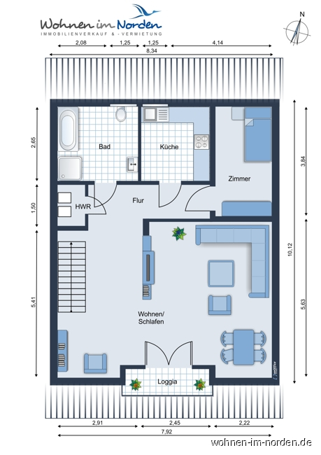 Dachgeschoss Mehrfamilienhaus Kiel / Wik