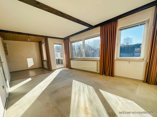 helles Wohnzimmer Maisonettewohnung Kiel / Friedrichsort