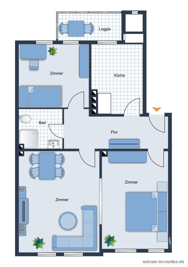  Etagenwohnung Kiel / Schreventeich