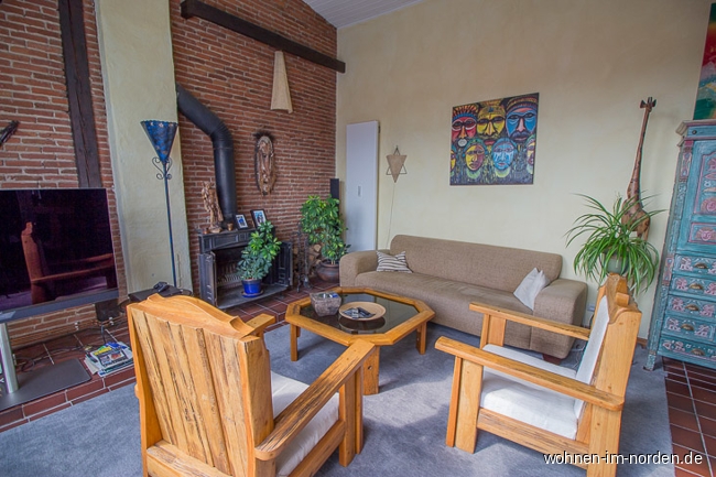 Wohnbereich Penthousewohnung Kiel / Blcherplatz