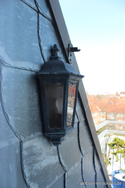 Aussenlicht auf dem Balkon Dachgeschosswohnung Hamburg / Eimsbttel