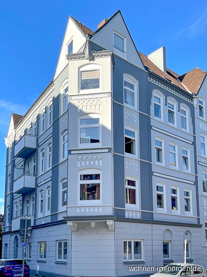 Ansicht Sdosten Ecke Mehrfamilienhaus Kiel / Sdfriedhof