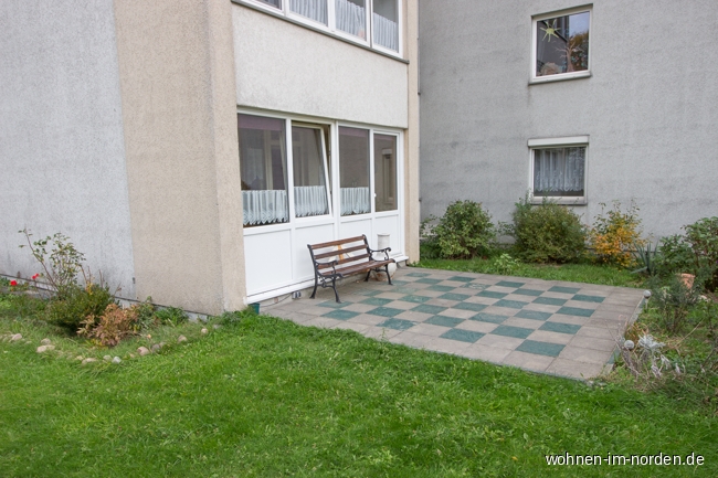 Blick vom Garten Erdgeschosswohnung Kiel