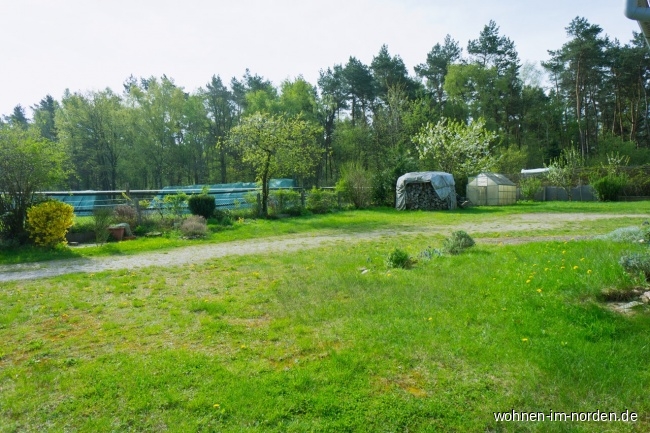 Blick von der Terrase Einfamilienhaus Reinbek / Bchsenschinken