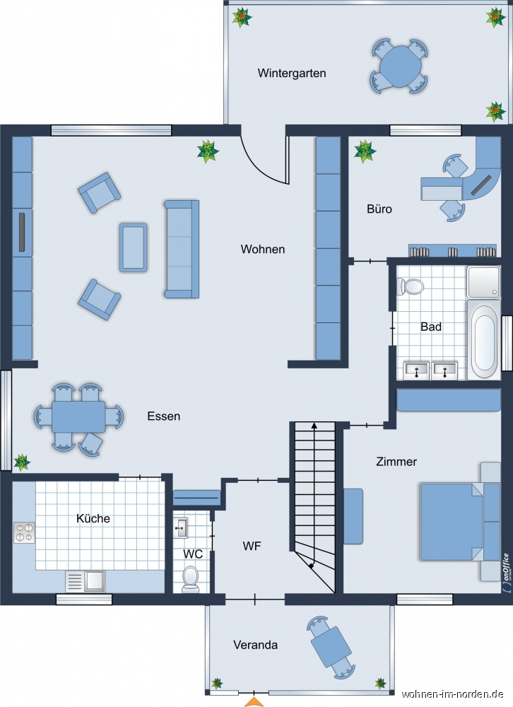 Grundriss EG Einfamilienhaus Mhnsen