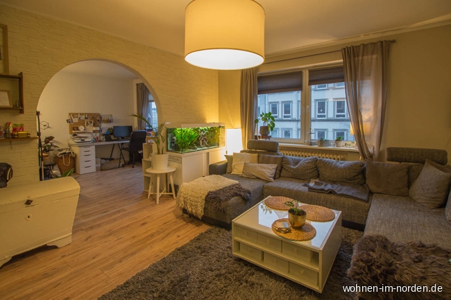 Wohnzimmer Etagenwohnung Kiel
