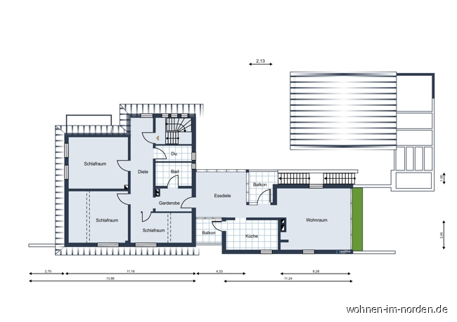 Grundriss Obergeschoss Mehrfamilienhaus Bordesholm