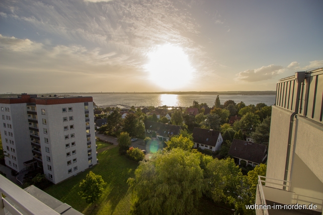 Blick von der Dachterrasse Etagenwohnung Heikendorf