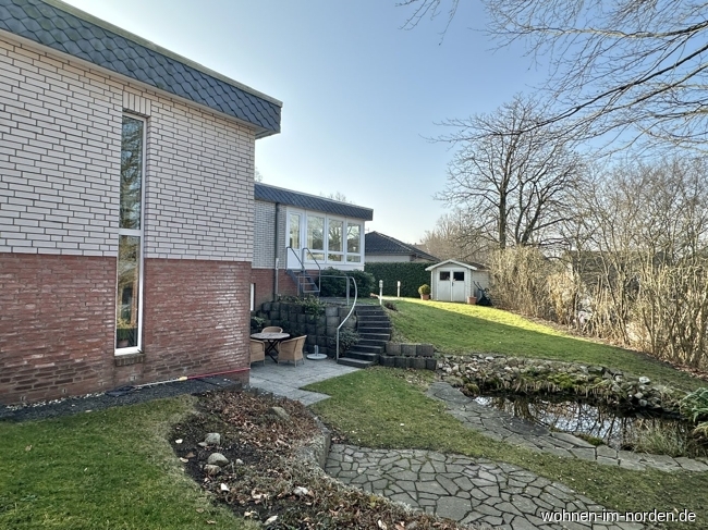 hinterer Garten Einfamilienhaus Molfsee