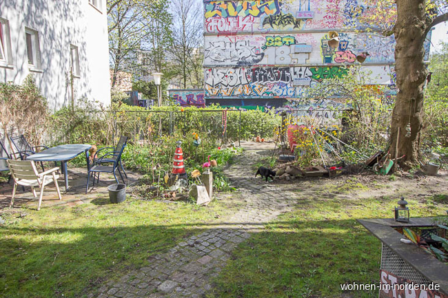 Garten Erdgeschosswohnung Hamburg Sternschanze