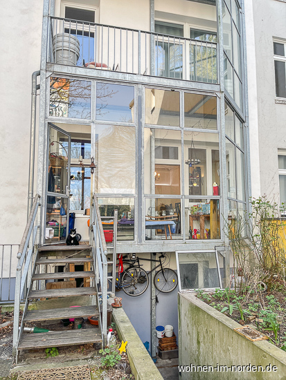 Wintergarten Erdgeschosswohnung Hamburg Sternschanze