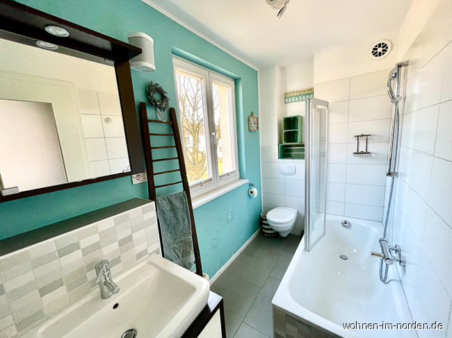 Badezimmer Obergeschoss Stadthaus Hamburg / Slldorf