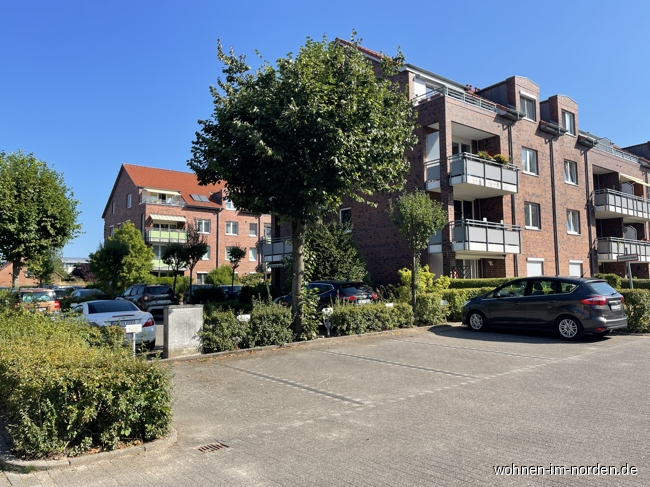 Blick von der Strae Etagenwohnung Bordesholm
