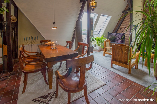 Wohnbereich Penthousewohnung Kiel / Blcherplatz