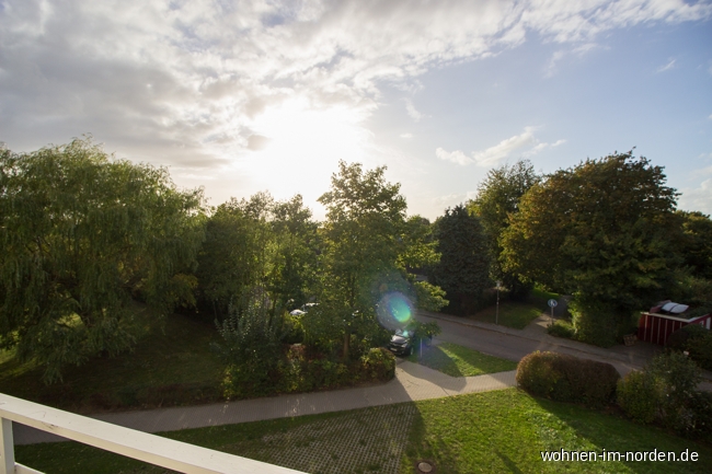 Blick vom Balkon Etagenwohnung Heikendorf