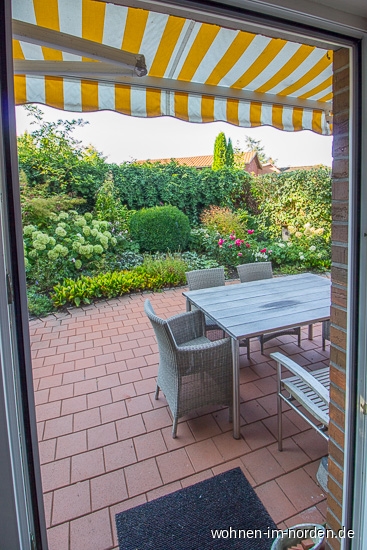 Blick auf die Terrasse Doppelhaushlfte Molfsee