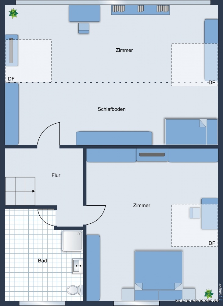 Grundriss OG Einfamilienhaus Mhnsen