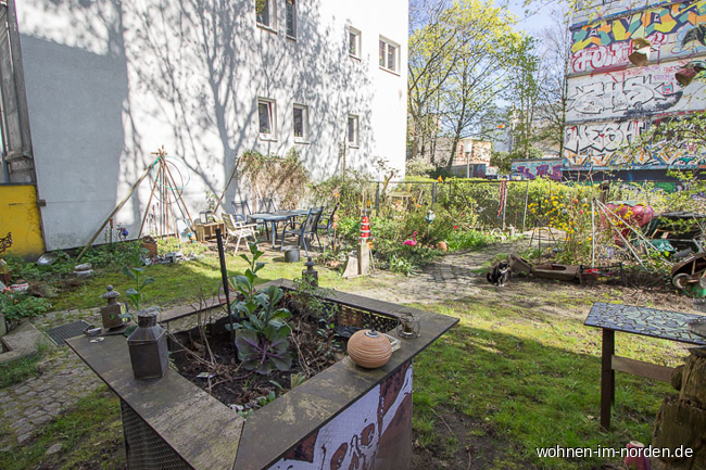 Garten Erdgeschosswohnung Hamburg Sternschanze