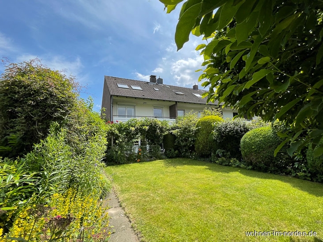 Ansicht vom Garten Reihenendhaus Kronshagen