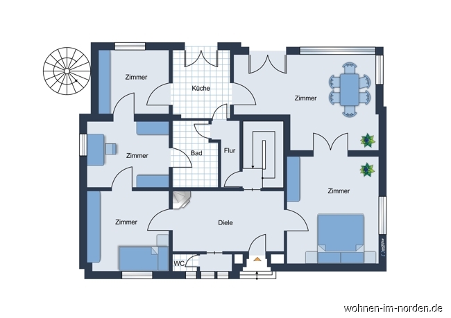 Erdgeschoss Villa Hamburg / Lokstedt