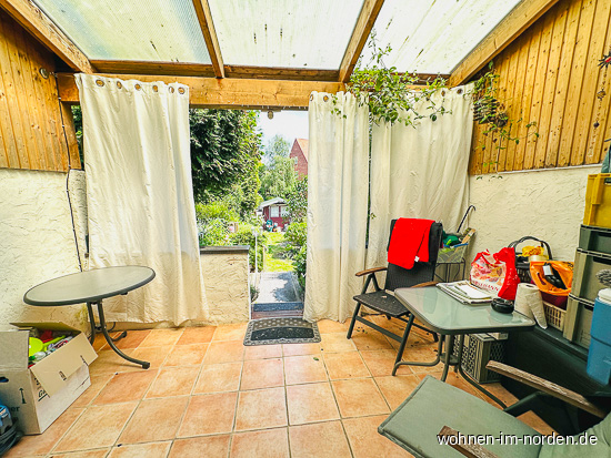 berdachte Terrasse Reihenmittelhaus Kiel