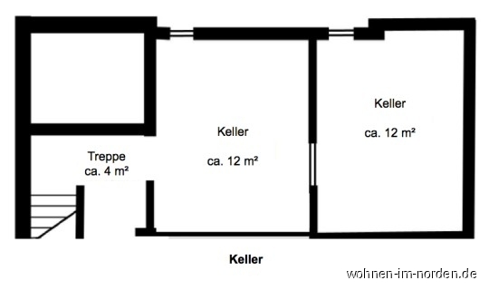 Grundri Keller.png Reihenmittelhaus Wedel, Pinneberg (Kreis)