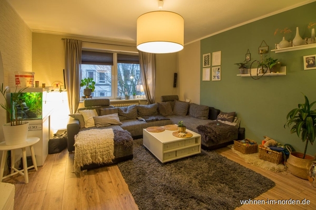 Wohnzimmer Etagenwohnung Kiel