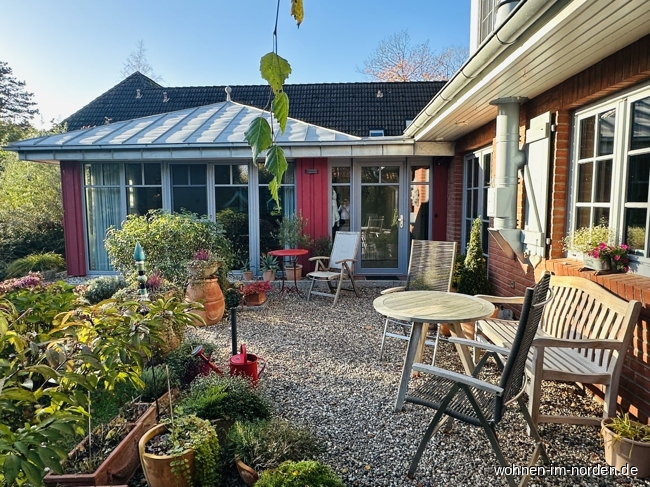 Sitzecke am Haus Einfamilienhaus Hohwacht