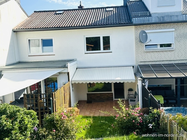Gartenblick Markise Reihenhaus Kiel / Friedrichsort
